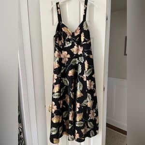 Anthropologie Eva Franco Nadia Metallic Floral Cocktail Dress